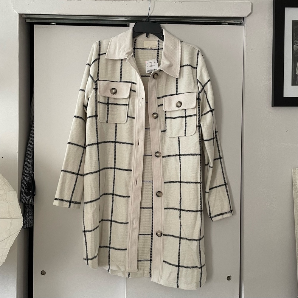Ivory Plaid Shacket